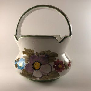 Ceramic Italy Floral Basket